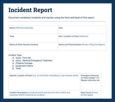 cnc machine accident report sample|main office incident report template.